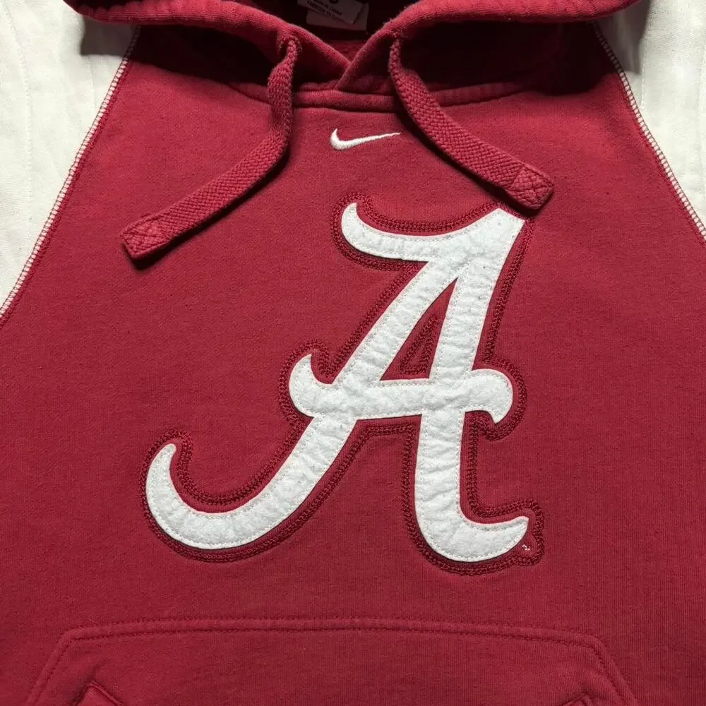 Nike University of Alabama Crimson Tide Center Swoosh Pullover Hoodie Medium Red